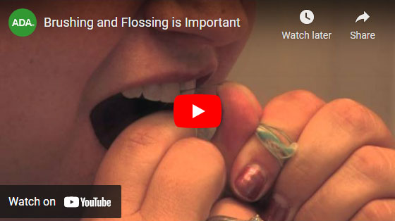 Brushing and flossing video